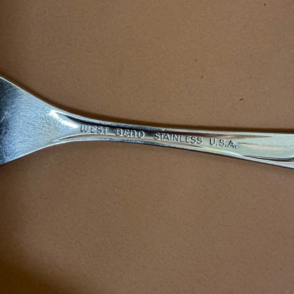 West Bend Twilight Rose Dinner Forks Stainless Steel USA Floral Set of 6 Cottage